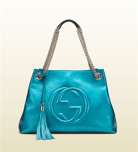 gucci patent bag teal blue|Gucci clutch bag.